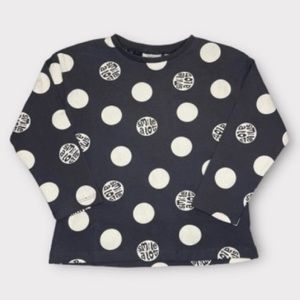 NWT Zara Polka Dot Text “smile a lot” Long Sleeve Tee